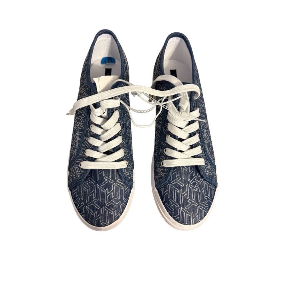 Brand New Tommy Hilfiger Bekimo Blue White Platform Sneakers Size 10